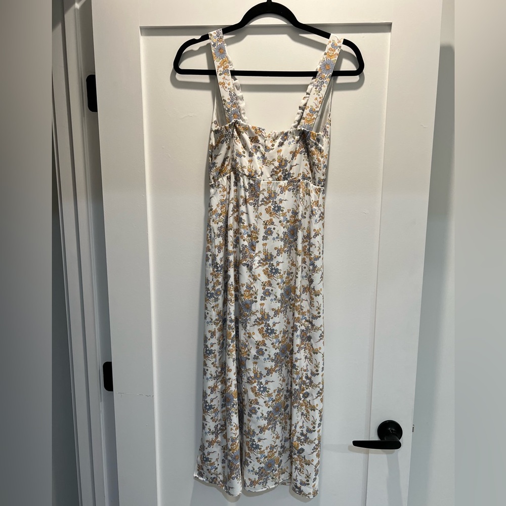 Cinched Neck Slip Midi Dress - Picture 6 of 7